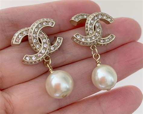 wedding earrings chanel|chanel earrings price list.